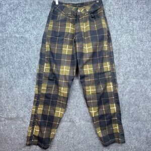 Collusion Pants Women Small Yellow Plaid Academia Preppy Career Professor Tartan